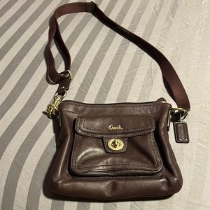 Coach Brown small purse height 6 inches length 8 inches